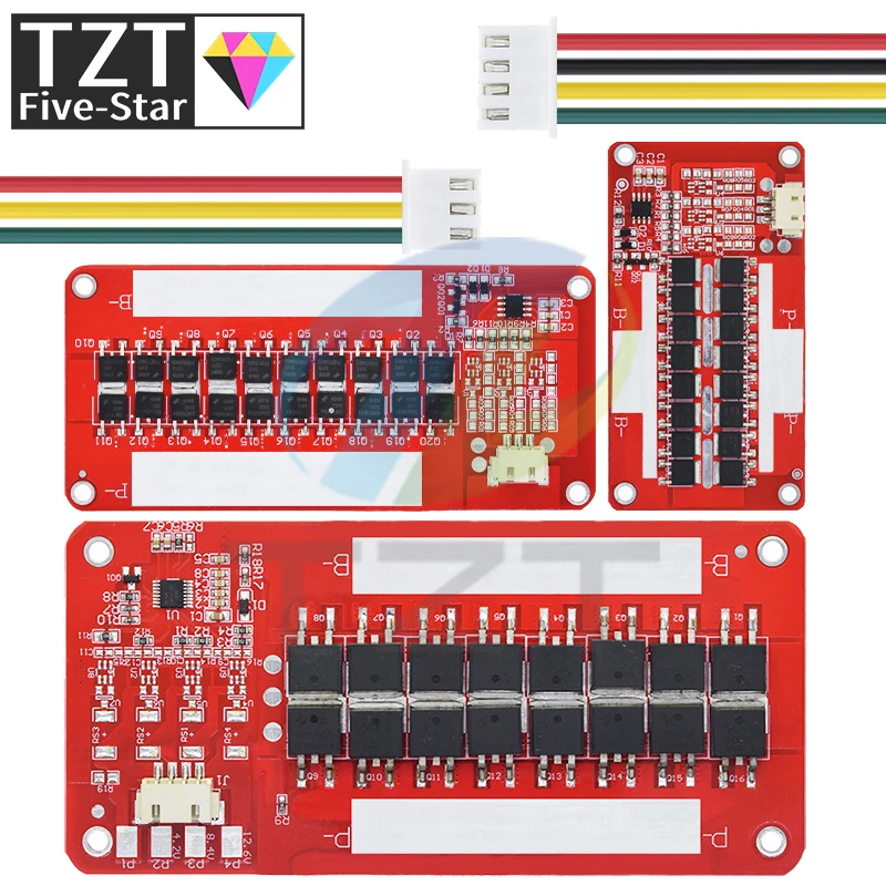 TZT BMS 3S 60A 100A 120A 12V 18650 Li-ion LMO Ternary Lithium Battery Charge Protection Circuit Board Input Output Same Port