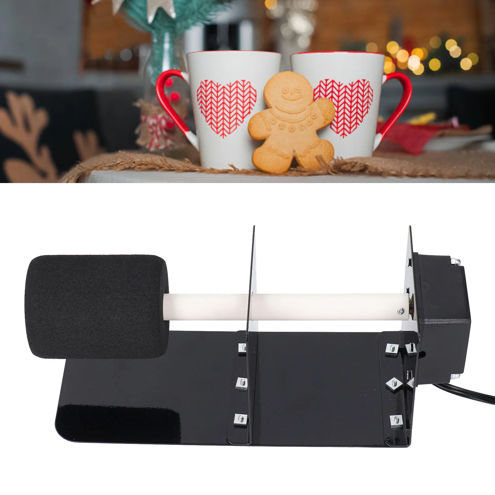 

Cup Turning Machine Single Shaft Cup Turner Stable and Silent Small Large Sponge 4W 5-6RPM Motor for DIY Glitter Epoxy Crafts