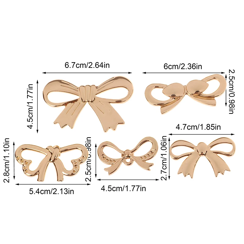 1Pc Cute Bowknot Buckle Handbag Metal Decoration DIY Handbag Bag Garments Hardware Closure Bag Parts Accessories