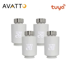 AVATTO Tuya Zigbee TRV Thermostat Thermostatic Radiator Valve Home Heating Radiator Thermostat Temperature Controller