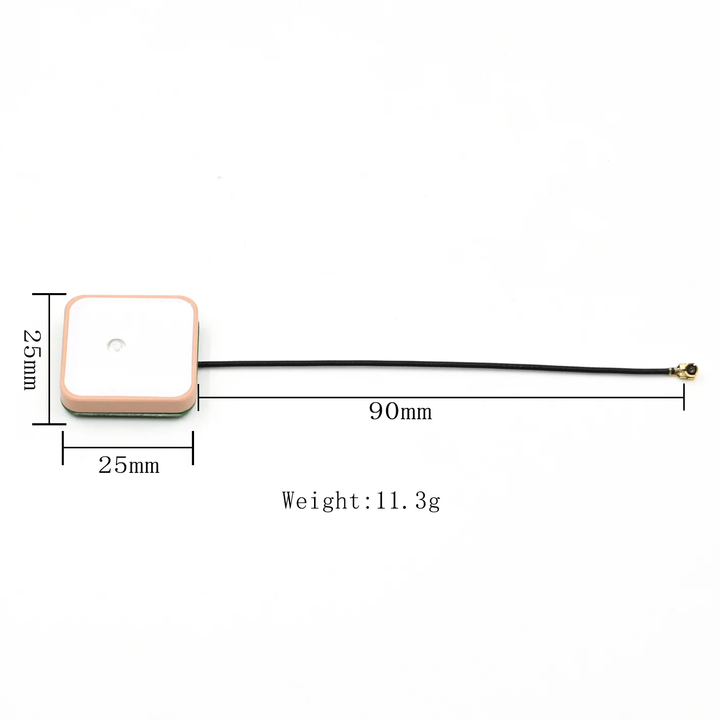 QUESCAN 28dB 1575.42MHz IPX GPS GNSS Antenna IPEX for GPS Module Active internal GPS GLONASS Galileo BeiDou Antenna,25*25*6.2mm