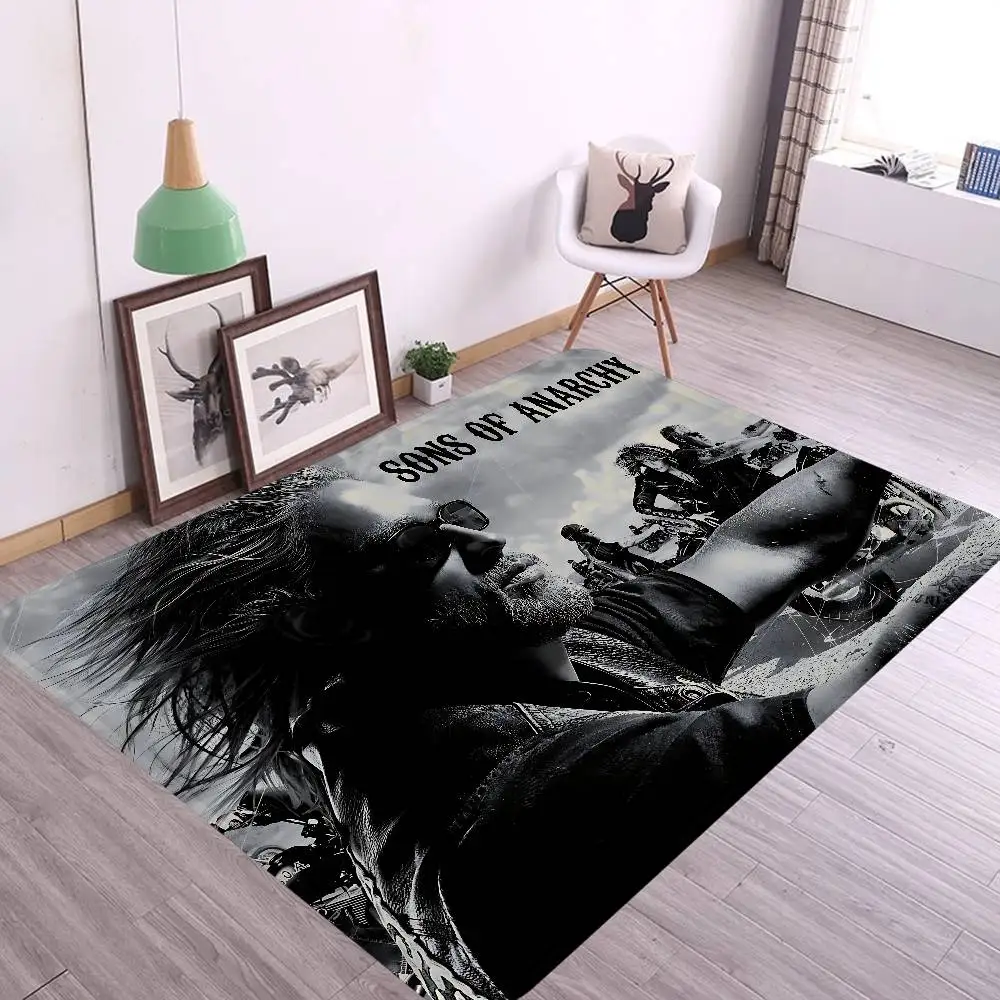 Crime S-Sons Of A-Anarchy Floor Mat Rectangle Anti-slip Home Soft Badmat Front Door Indoor Outdoor Mat Welcome Doormat