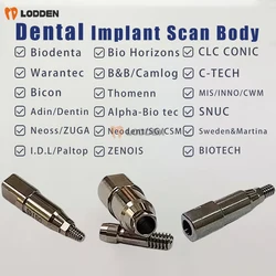 Corpo di scansione dell'impianto dentale lega di titanio Biodenta/Bio Horizons/CLC CONIC/Warantec/B & B/Camlog/C-TECH/Bicon/Thomenn/Dentin/Neoss