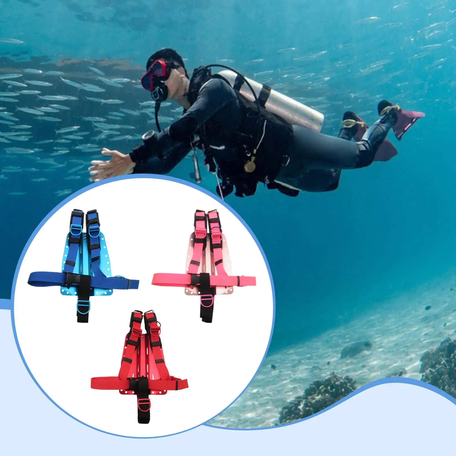 Aluminum Alloy Diving BCD Backplate Harness Lightweight Scuba Diving Gear Accessory for Technical Diving Equipment view 3