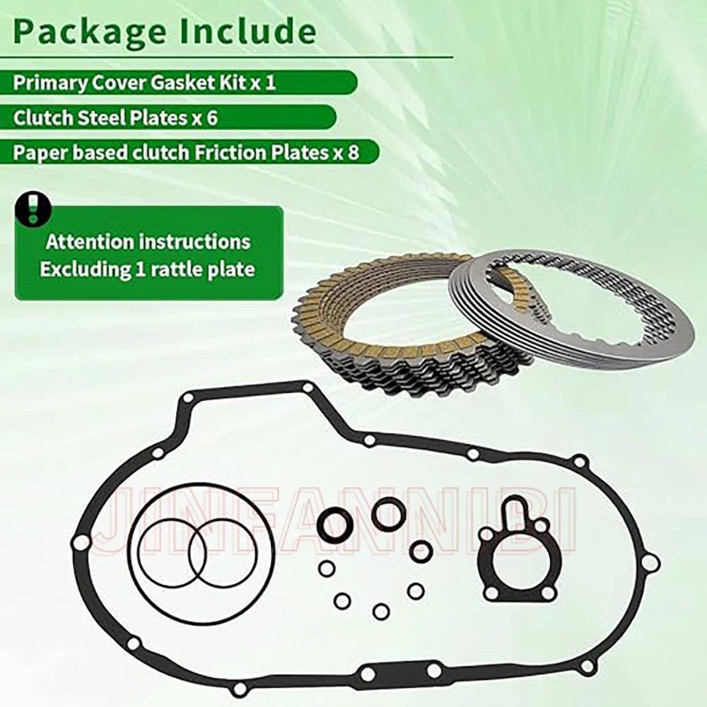 Voor Sportster 883 1200 Xl1200 Xl883 1991-2000 2001 2002 2003 Koppelingsfrictieplaten & Primaire Dekselpakkingsset