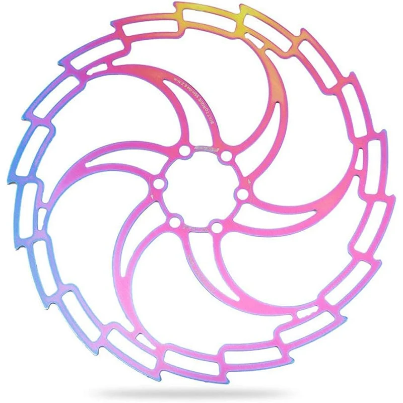 

Bicycle Brake Disc 160/180/203mm Colorful Floating Disc Brake Rotor 6-Bolt Hollowed Out MTB Mountain Road Bike Brakes Rotors