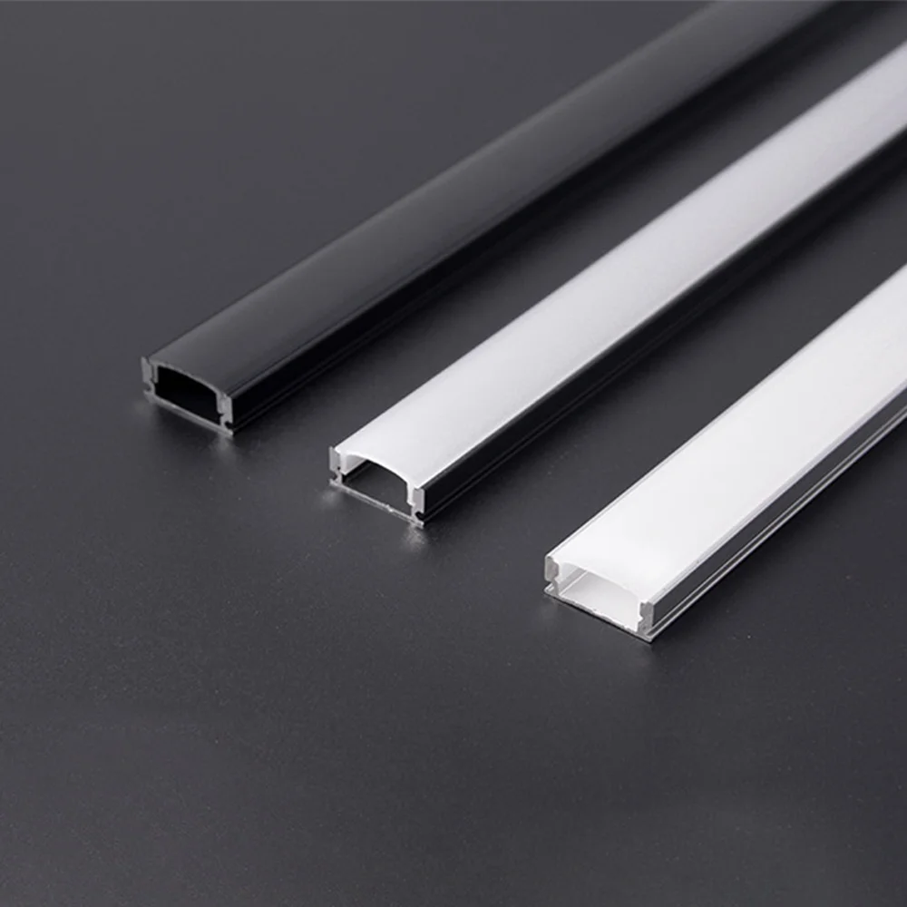 2-30 قطعة/الوحدة LED الألومنيوم الشخصي 0.5 متر/القطعة U/فولت/ث شكل الزاوية ل 5050 2835 LED قطاع مصباح بار قناة حامل غطاء أبيض/أسود