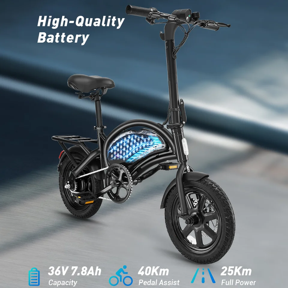 【1 Year Warranty】D3F Electric Bicycle Peak 500W Motor 36V7.8AH Lithium Battery Electric Bike,20mph City E-bike UL2849 image 3