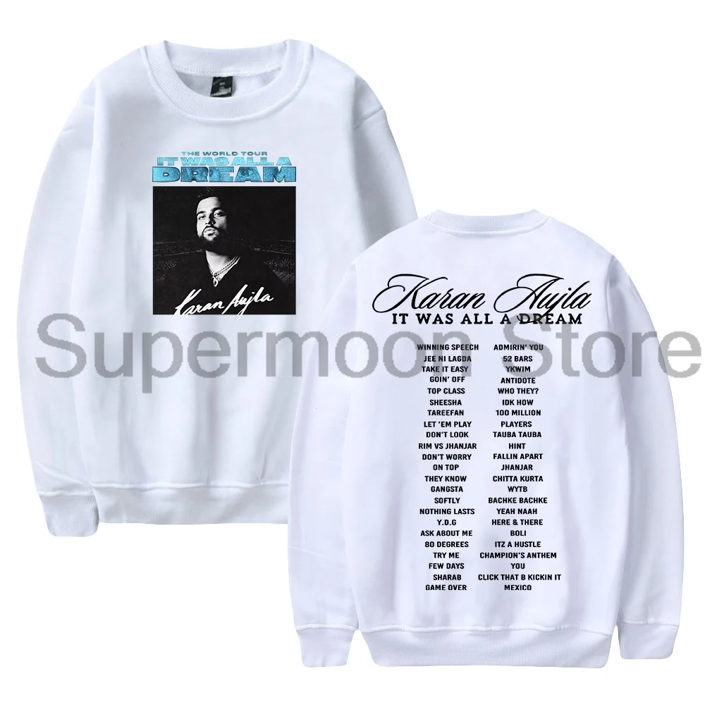 Karan Aujla It Was All A Dream 2024 World Tour Merch Crewneck Long Sleeve Streetwear Women Men Sweatshirt Fashion Clothes