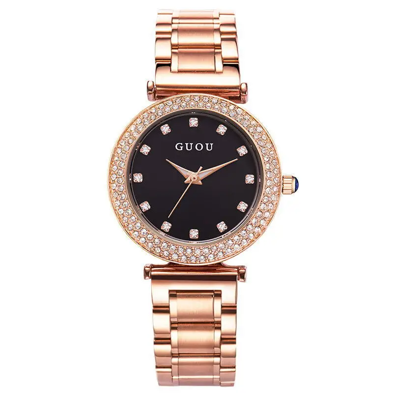 Relógio de moda feminina, design elegante e minimalista, com strass, novo modelo para 2026, relógio selecionado de alta qualidade.