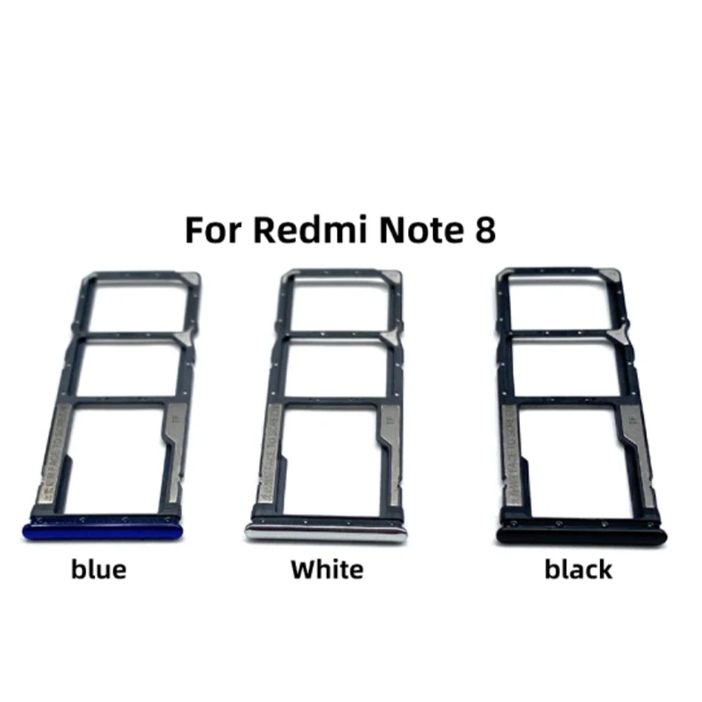 NEW Dual Card SIM Card Holder Tray chip slot drawer Holder Adapter Socket Repair part For Xiaomi Redmi Note 8 Pro Note 8T 8