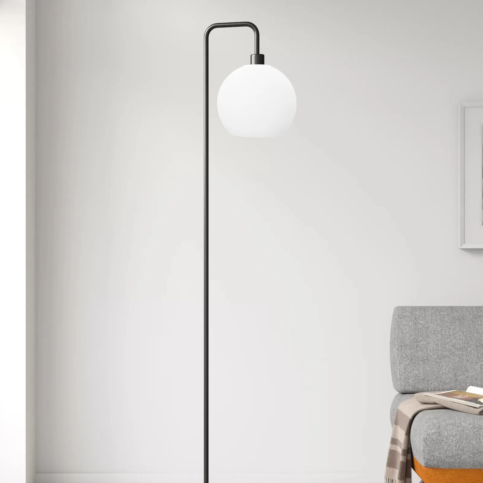 White Frosted Glass Lampshade Pendant Lamp Replacement 1-5 8 Fitter Size 6.5 -7 8 Diameter Soft Light Round Ceiling Lamp