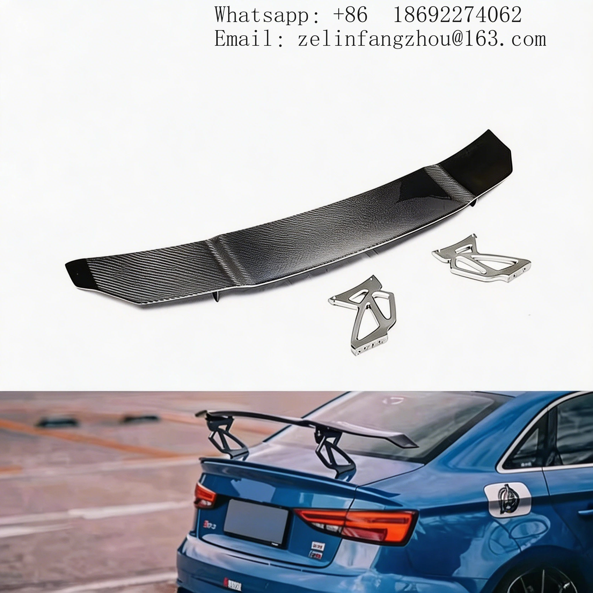 

Dry Carbon Fiber Universal Rear Trunk Spoiler For Benz BMW Audi China Factory Wholesale Car Exterior Mods