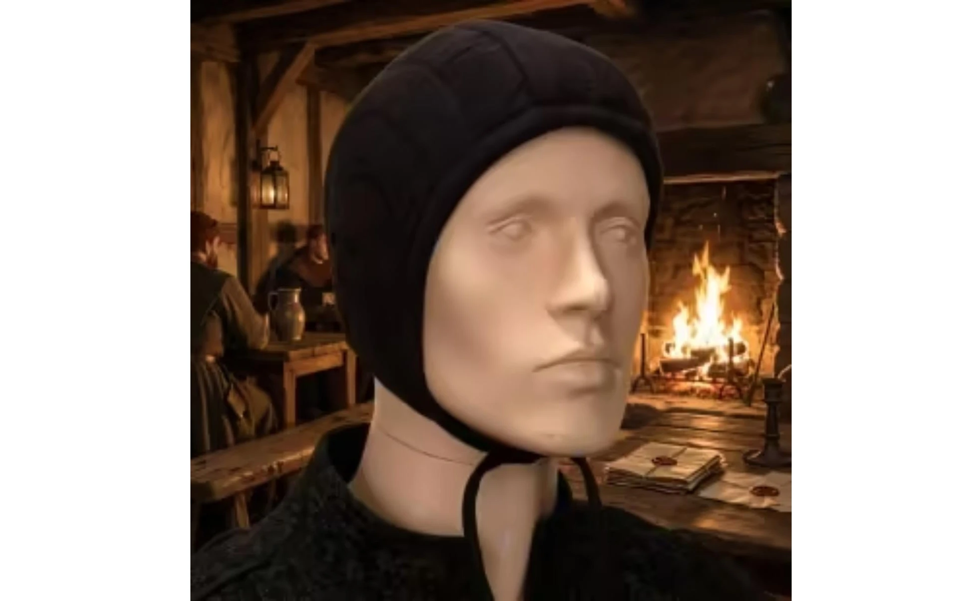 Arming Cap Comfortable Fit Padded Helmet Liner Quilted Linen Cap Breathable Medieval Coif Historically Precise for LARP Players