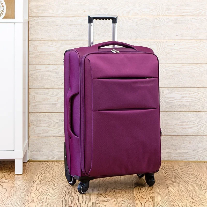 Universal Wheel Trolley Case Pria, koper kanvas 22 inci bisnis Bording Case 28 inci perjalanan kata sandi 30