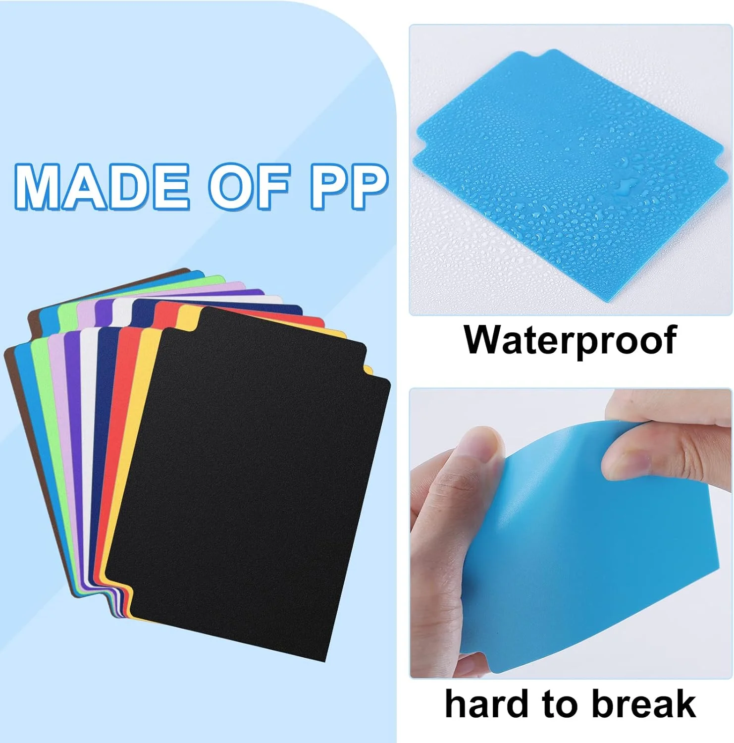 

Набор из 10 разноцветных разделителей для карт из полипропилена, аксессуары для настольных игр, подходят для TCG, бейсбольных и спортивных карт