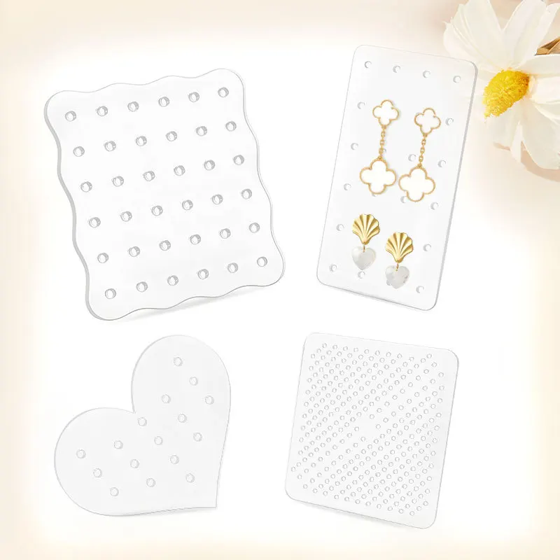 

Карты-органайзеры для сережек Легкий акриловый дисплей для сережек Подставка для ювелирных изделий Профессиональный портативный держатель для сережек