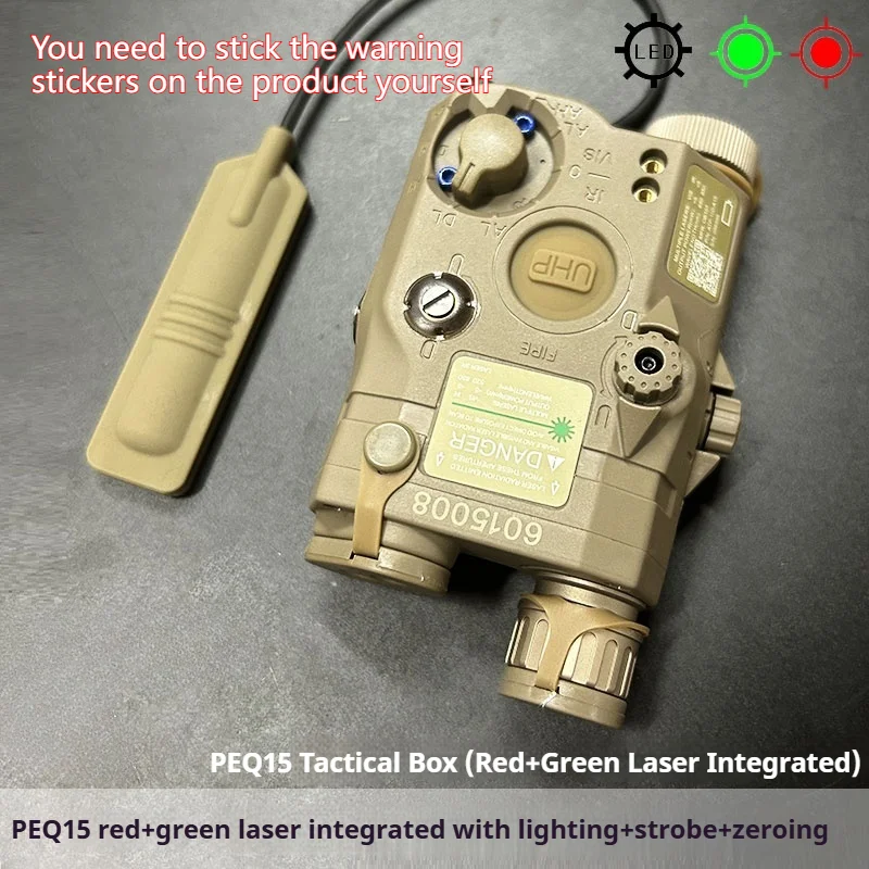 Tactical Airsoft PEQ-15 PEQ15 LA5C Red Dot Groen Blauw IR Invullicht Laser Indicator Wapen Scout Light LED Strobe Zaklamp PEQ