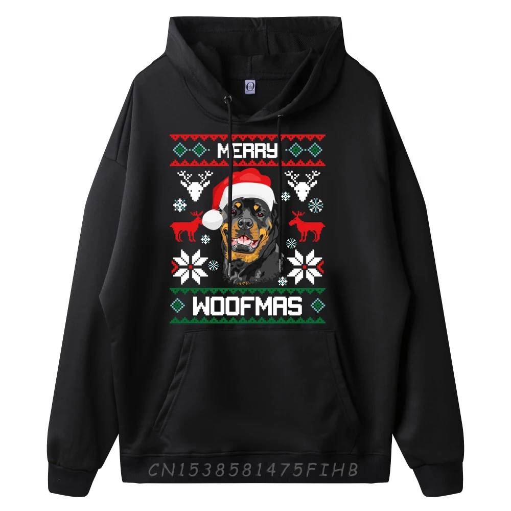 Rottweiler Merry Woofmas Christmas Free Shippping Items Lowest Prices Sweatshirts For Men Slogan