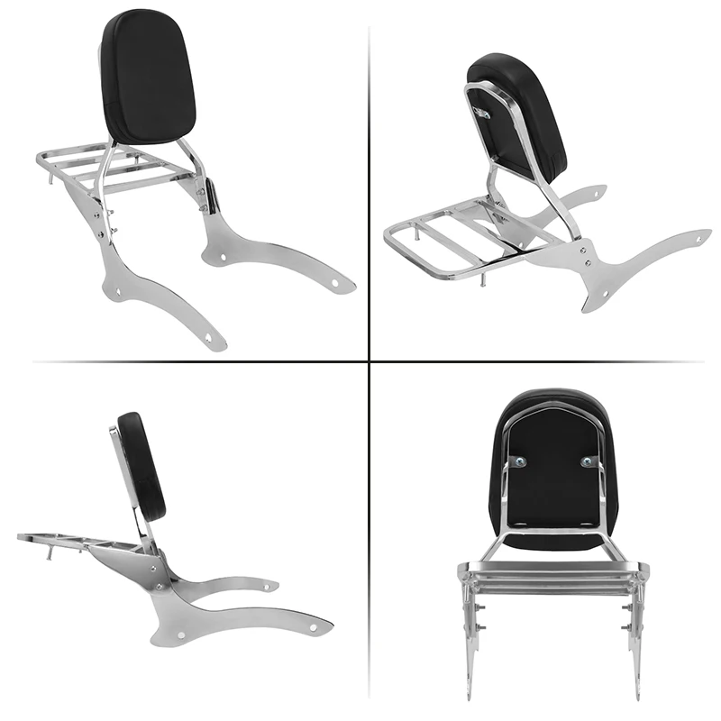 Motorcycle Detachable Passenger Backrest Sissy Bar Luggage Rack For Yamaha V-Star XVS1100 Drag Star DS1100 Custom 1999-UP