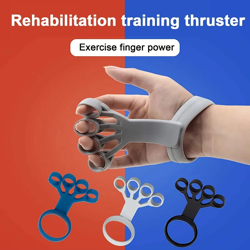 Silicone Grip Finger Exerciser Hand Grip Resistance Wrist Stretcher Five Finger Expander Rehabilitation Training To Relieve Pain