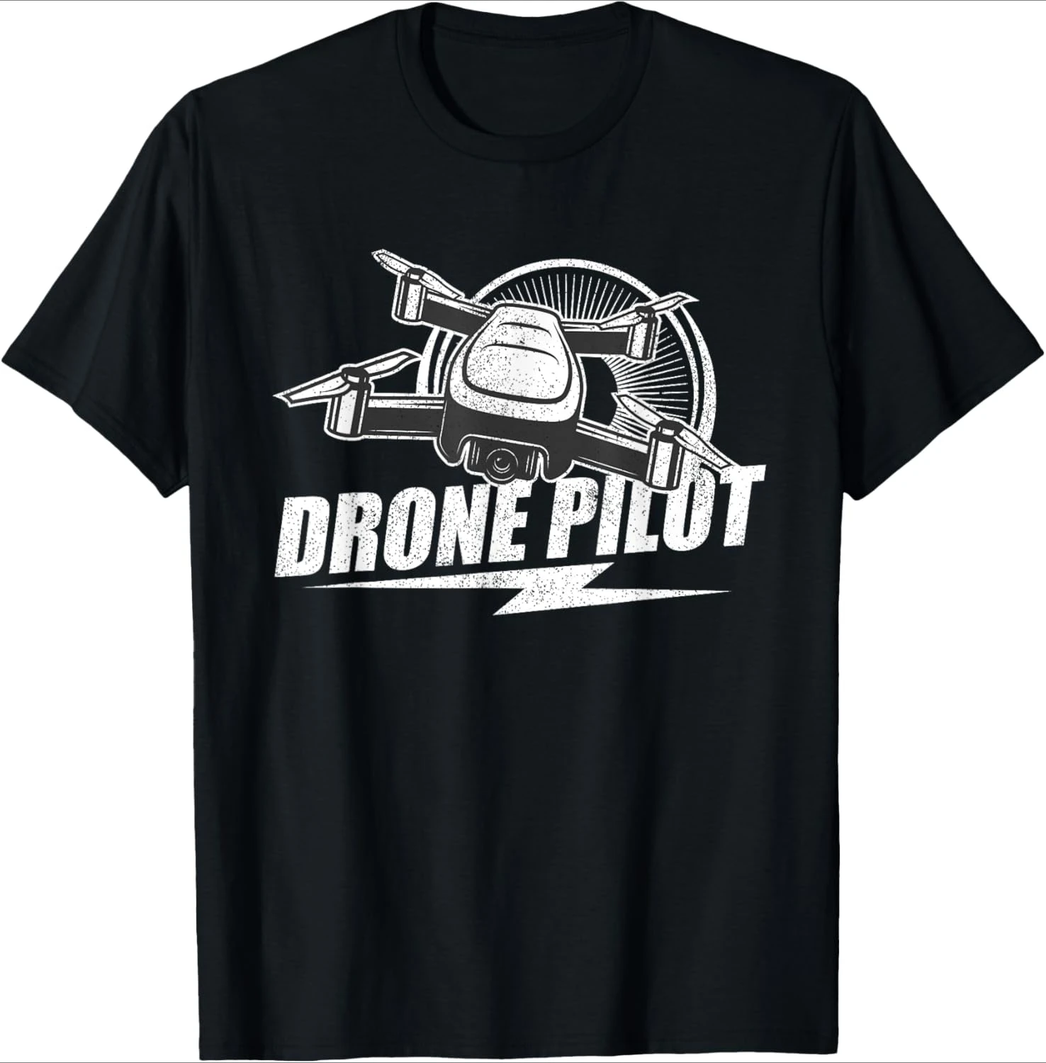 

Drone Pilot Funny Quadcopter RC Flying Drones Gift Idea design -100% cotton O-neck short sleeve casual printed men's T-shirt.