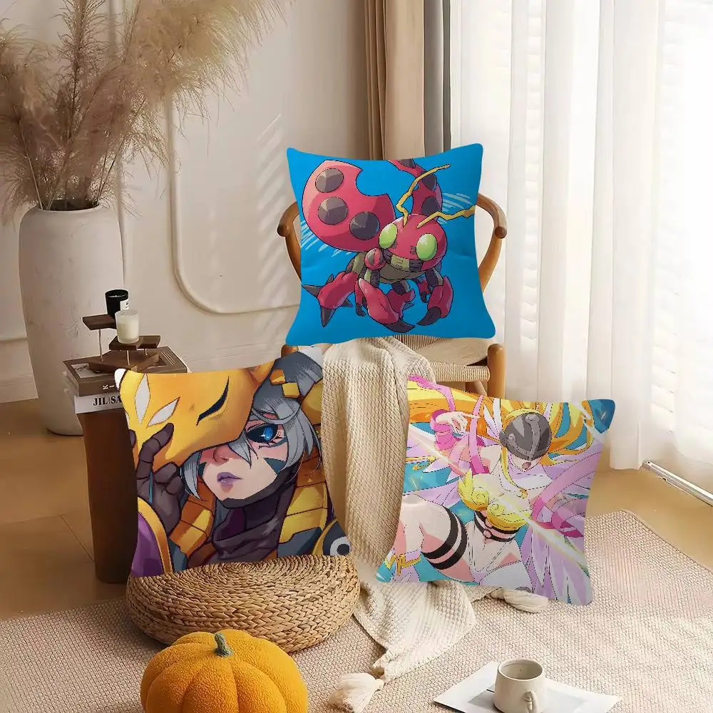 Anime Digimon Cute Cartoon Two-dimensional Pillowcase Bedroom Sofa Cushion Cover Nap Pillow Cover