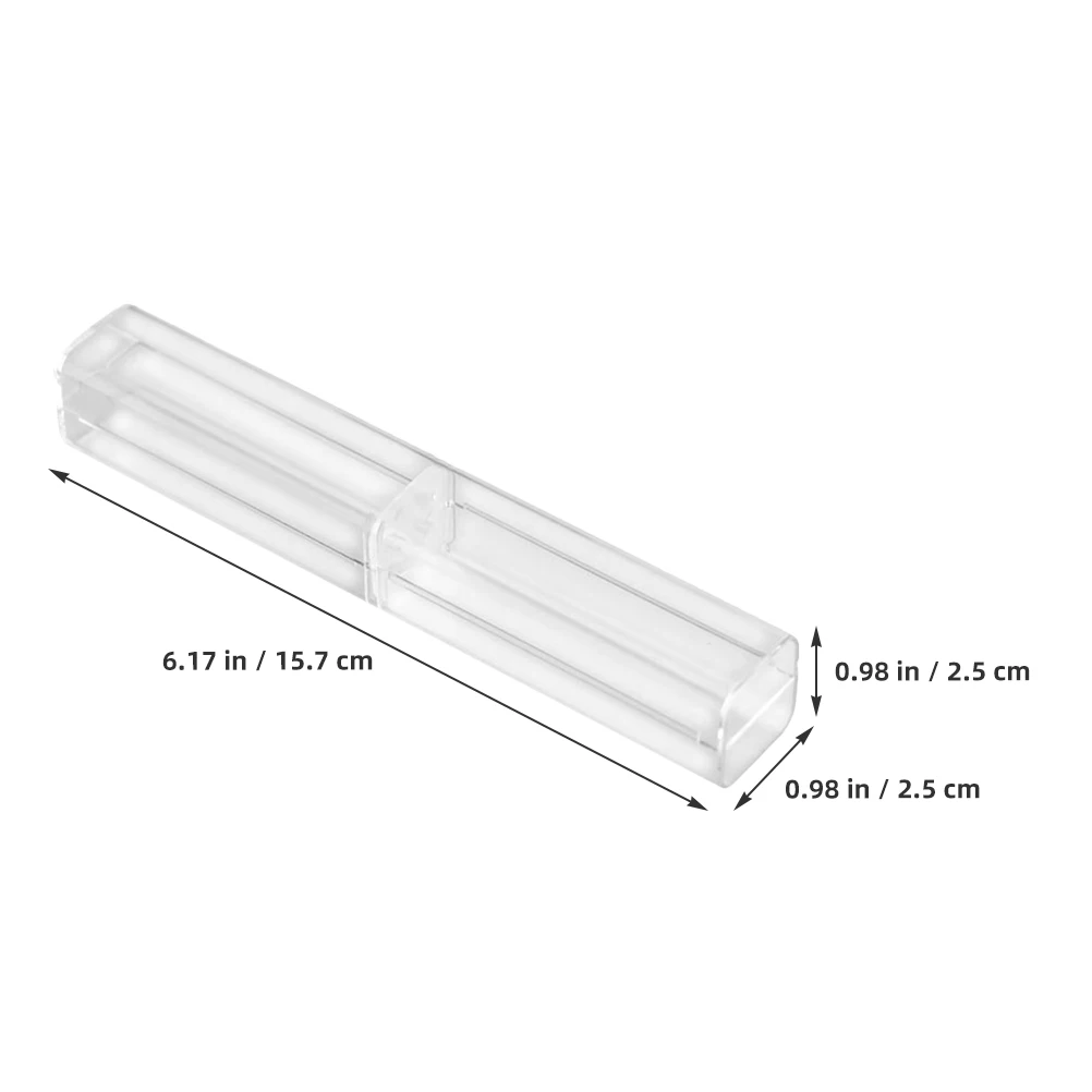 

4 Pcs Pencil Case Boxes Bulk Writing Brush Display Storage Containers Single Tube Small