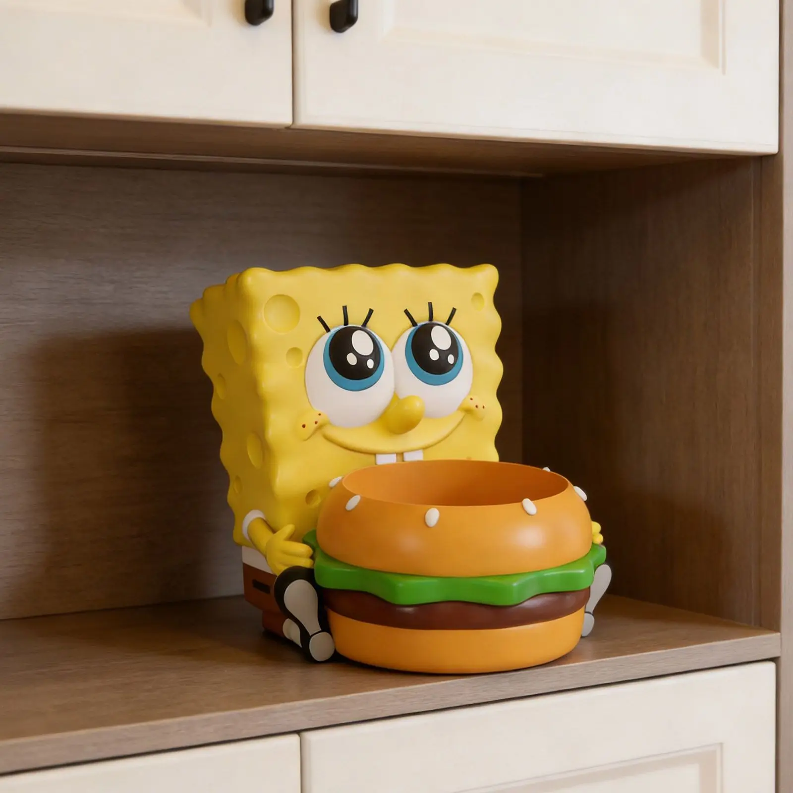 

2026 Creative Artist Sponge Ornament Cartoon Anime Figure Desktop Pen Holder Storage Box Bedroom Decor Ornament