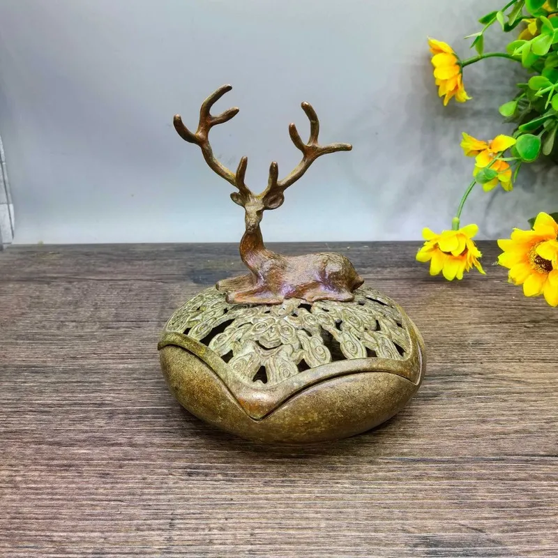 Incense burner for creating a harmonious atmosphere, suitable for home use, indoor sandalwood incense burner, antique-style cera
