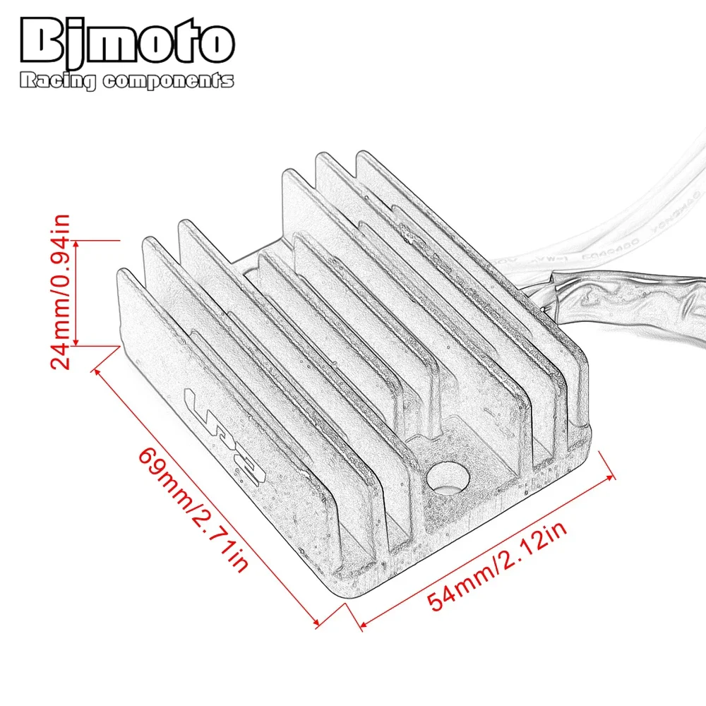 Motorcycle Rectifier For Yamaha TZR125 RD125LC RZ125 SR125 SR185 1981-1994 TZR RZ SR 125 185 RD 125LC 1982 1983 5H0-81960-A0 view 3