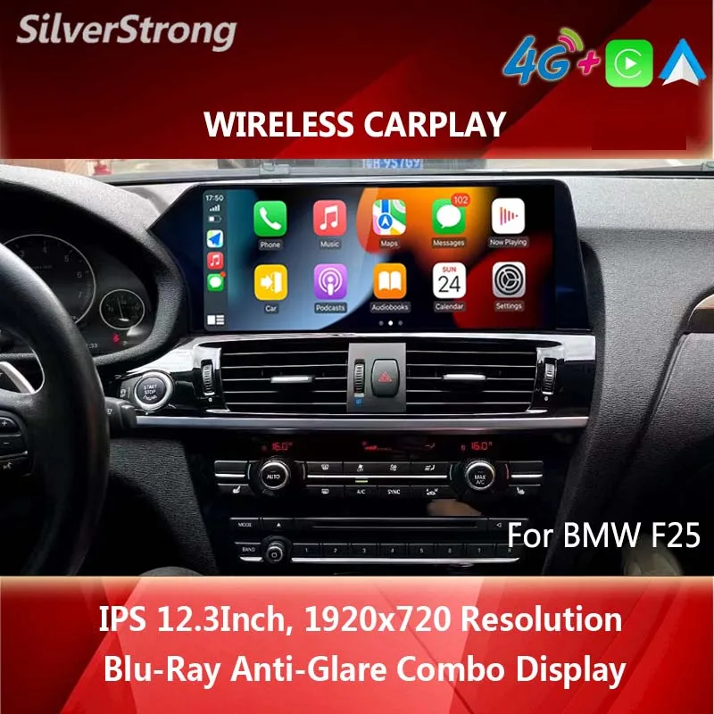 

12.3" Android 11 1920*720P For BMW X3 F25 X4 F26 2011-2018 CIC NBT Blu Ray Anti-Glare IPS Screen Multimedia Player Autoradio