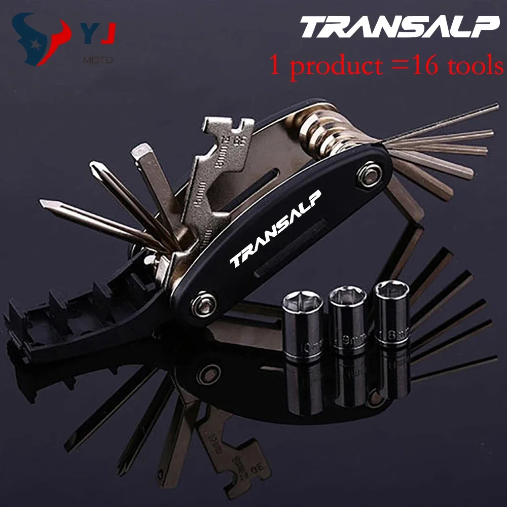 For HONDA TRANSALP 600 650 700 XLV XL750 TRANSALP Accessories Motorcycle Multifunction Tool Repair 16 functions Screwdriver Set