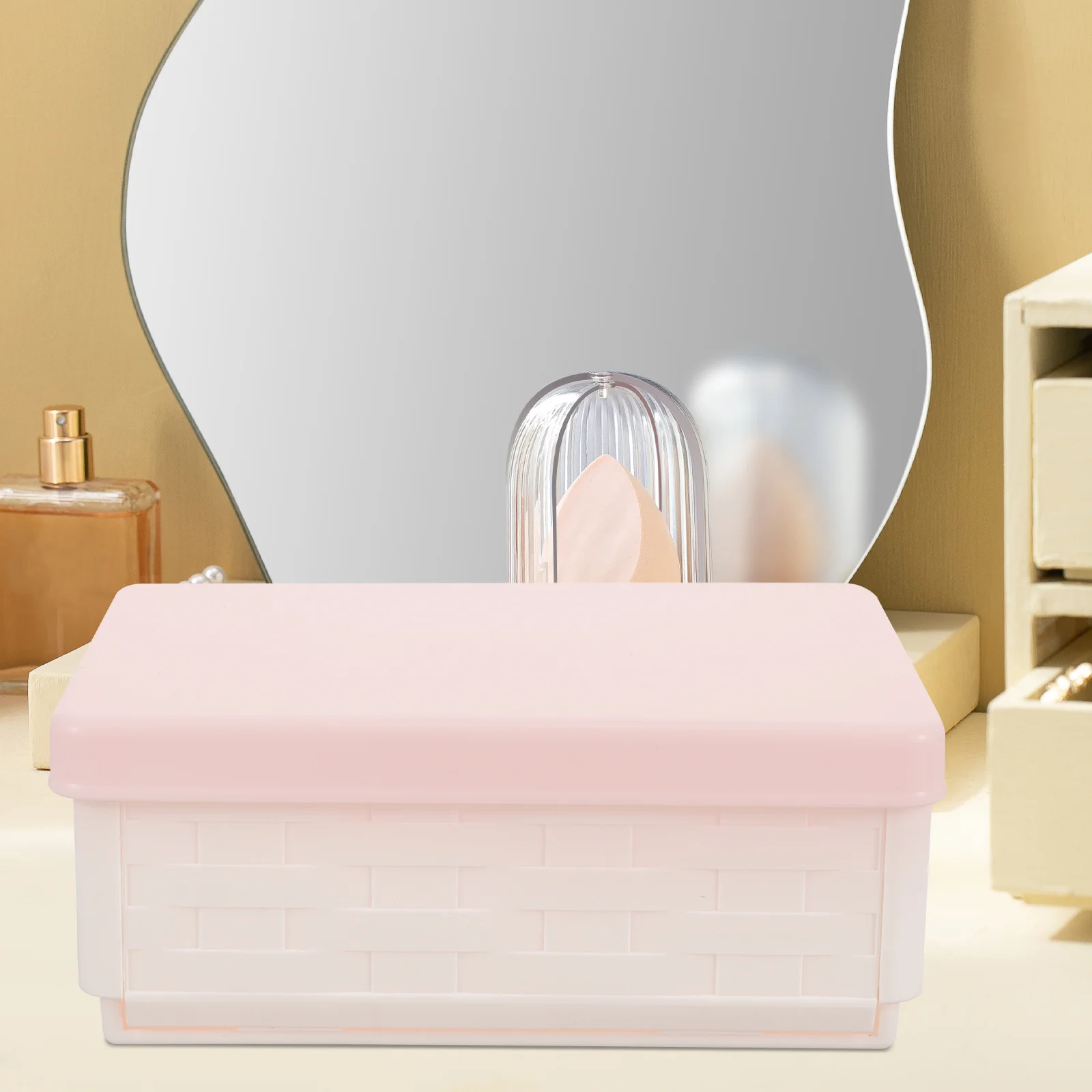 

Small Plastic Storage Box with Lid Multipurpose Organizer for Cosmetics Hair Ties Sundries Transparent Container Bins Organizing