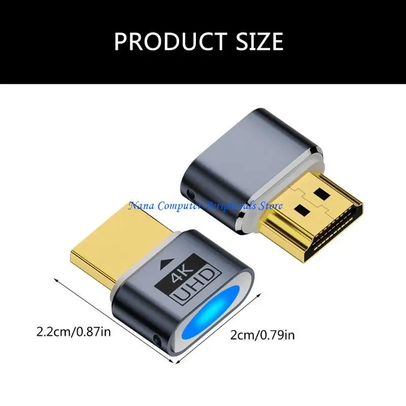 F68C HDTVダミープラグは高度なHDTV仮想ディスプレイドングルHDTVグラフィックス、信頼性画像強化のためのメタルビルド