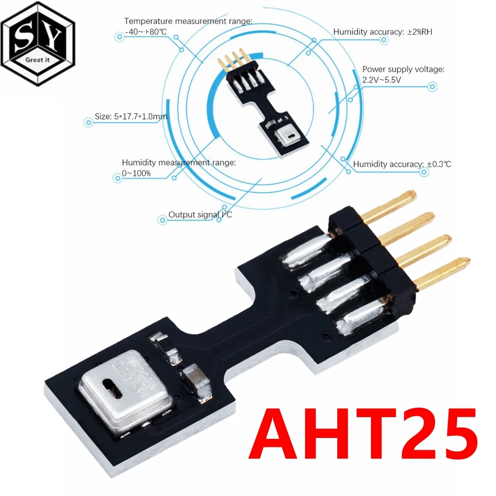 AHT25 AHT21 Chip Temperature And Humidity Sensor Module Replaces AHT10 To Optimize Digital Signal Humidity Sensor For Arduino