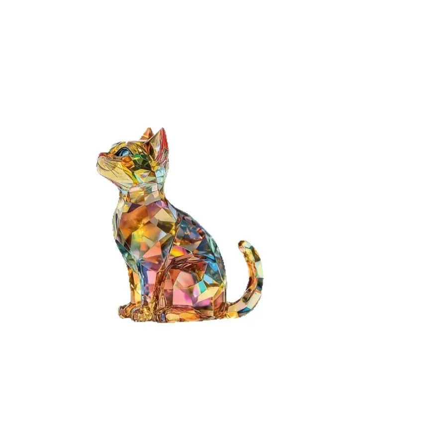 1 Stück Niedliche Kristall-Katzen-Skulptur als Heimdekoration, Schreibtisch-Deko, Ideales Geschenk für Schlafzimmer-Dekoration, Festival- und Partydekoration – Detail 17