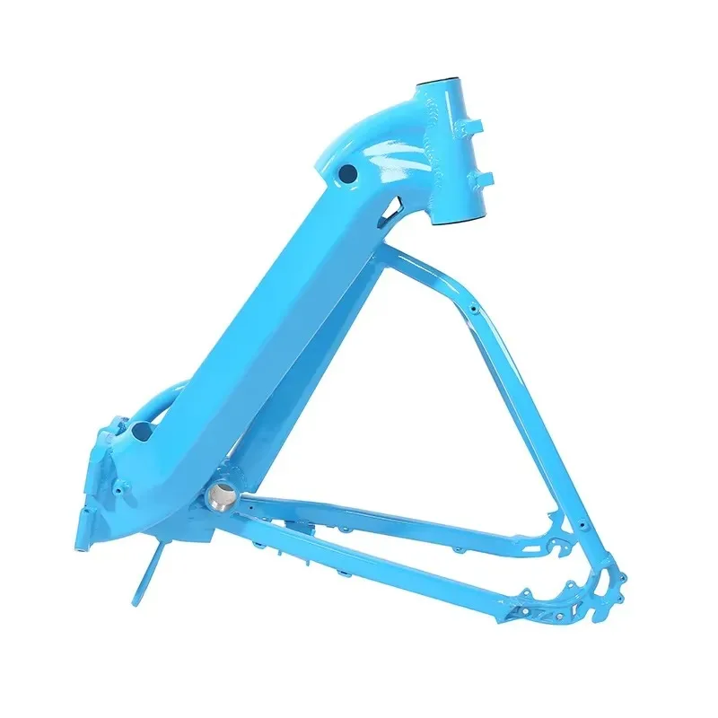 Aluminum alloy 20 inch wheel size octagonal full suspension foldable electric bicycle frame folding bicycle frame