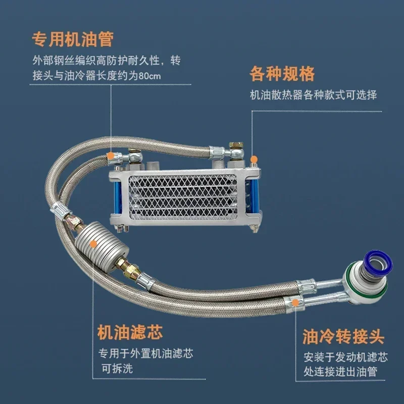 

Engine Motorcycle Oil cooler radiator for CG CB ATV modification Zongshen Loncin Lifan 150cc 200cc 250cc Tricycle Accessories