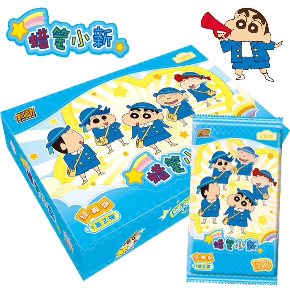 

Genuine Crayon Shin-chan Cards for Children Funny Daily Anime Classic Popular Protagonist Colorful Character Trading Cards Gifts