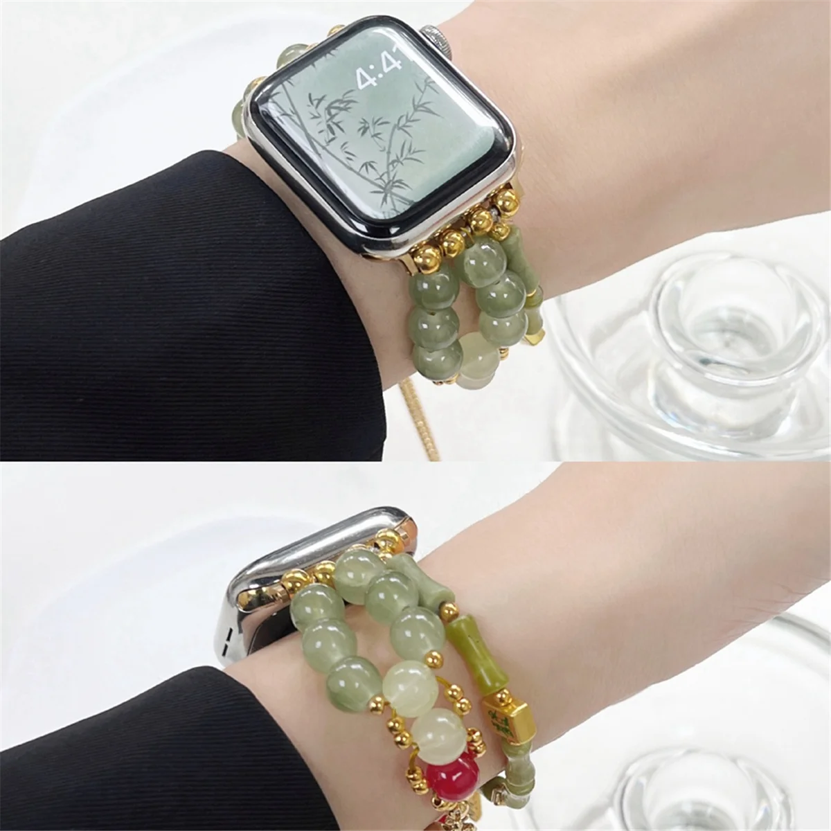 

ARY-fBeaded для ремешка Apple Watch, совместимый со всеми моделями, элегантный нарядный браслет для