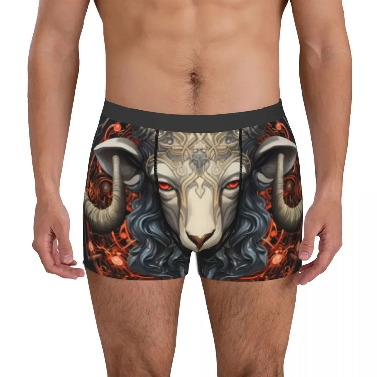 Boxer Confortable à Tête de Chèvre pour Homme, Sous-Vêtement Masculin