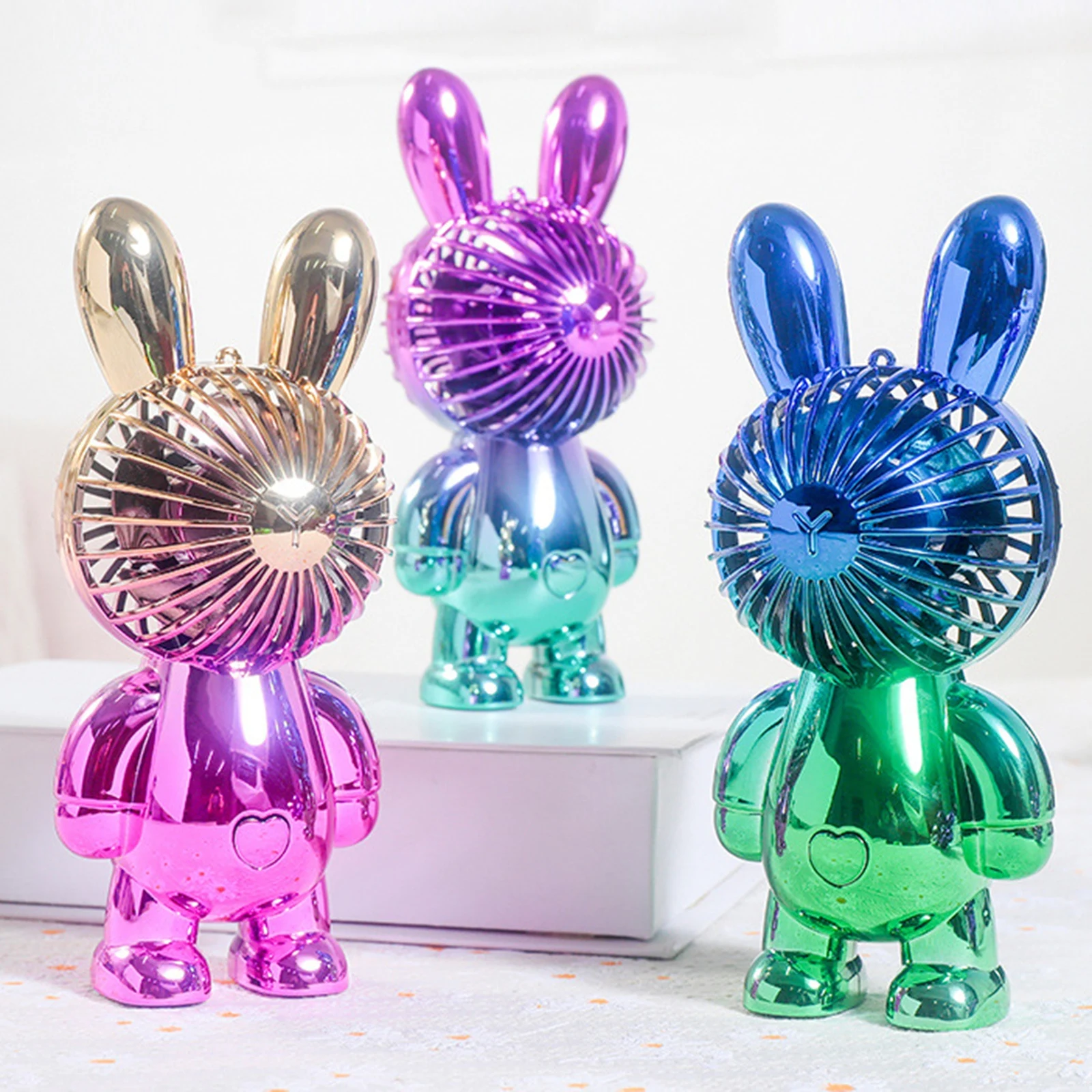 

Compact Electroplating Handheld Fan Lightweight Design with 2 Speed Options Perfect for Travel and Outdoor Activities