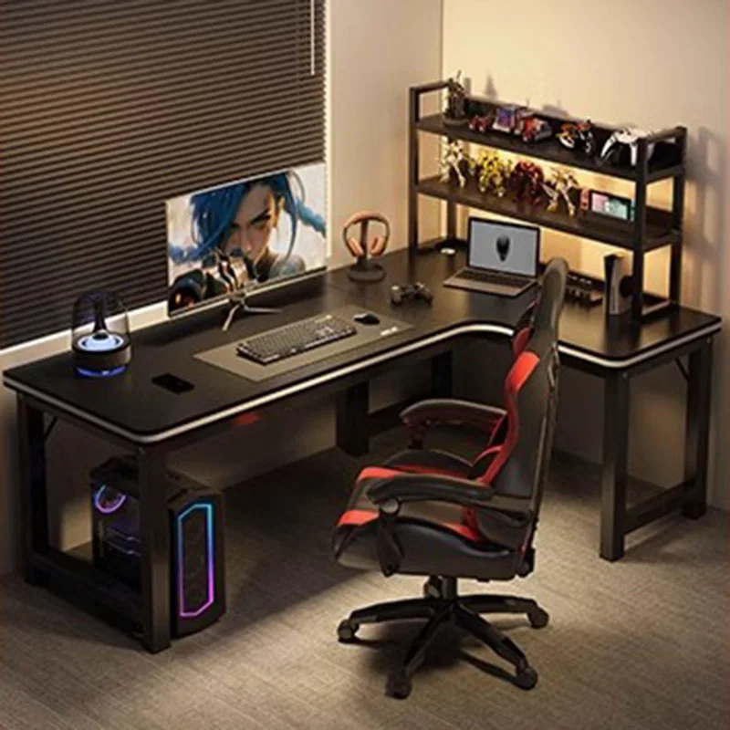 

Laptop Computer Desk Bedroom Organizer L Shaped Studies Reading Desk Sedentary Gaming Mesa De Escritorio Office Furniture