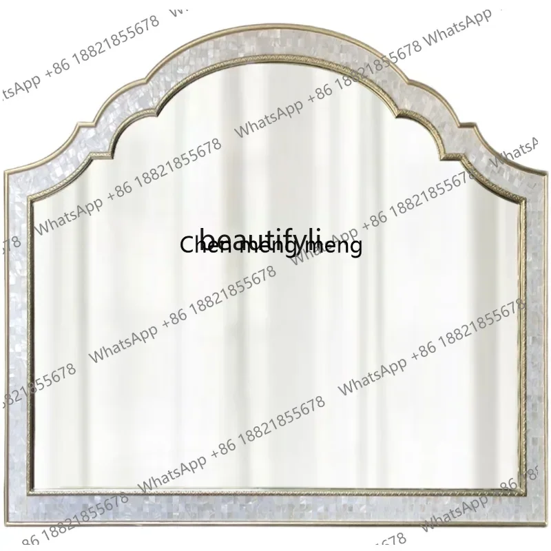 xx1Light luxury French square wall wall hanging decoration, dressing mirror, homestay hotel bathroom mirror, beauty hanging mirr