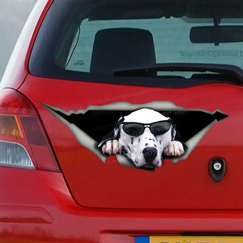 Dalmatian Pet Dog Car Sticker Waterproof Vinyl Decal on Bumper Rear Window Laptop Self-adhesive Decal For Car Accessories SH168