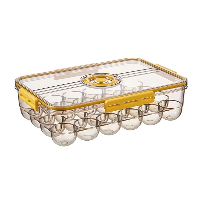 Transparent Refrigerator Egg Storage Holder Box 18-Grid/24Grid Kitchen Freshness Separated Fridge Egg Holder Drop shipping