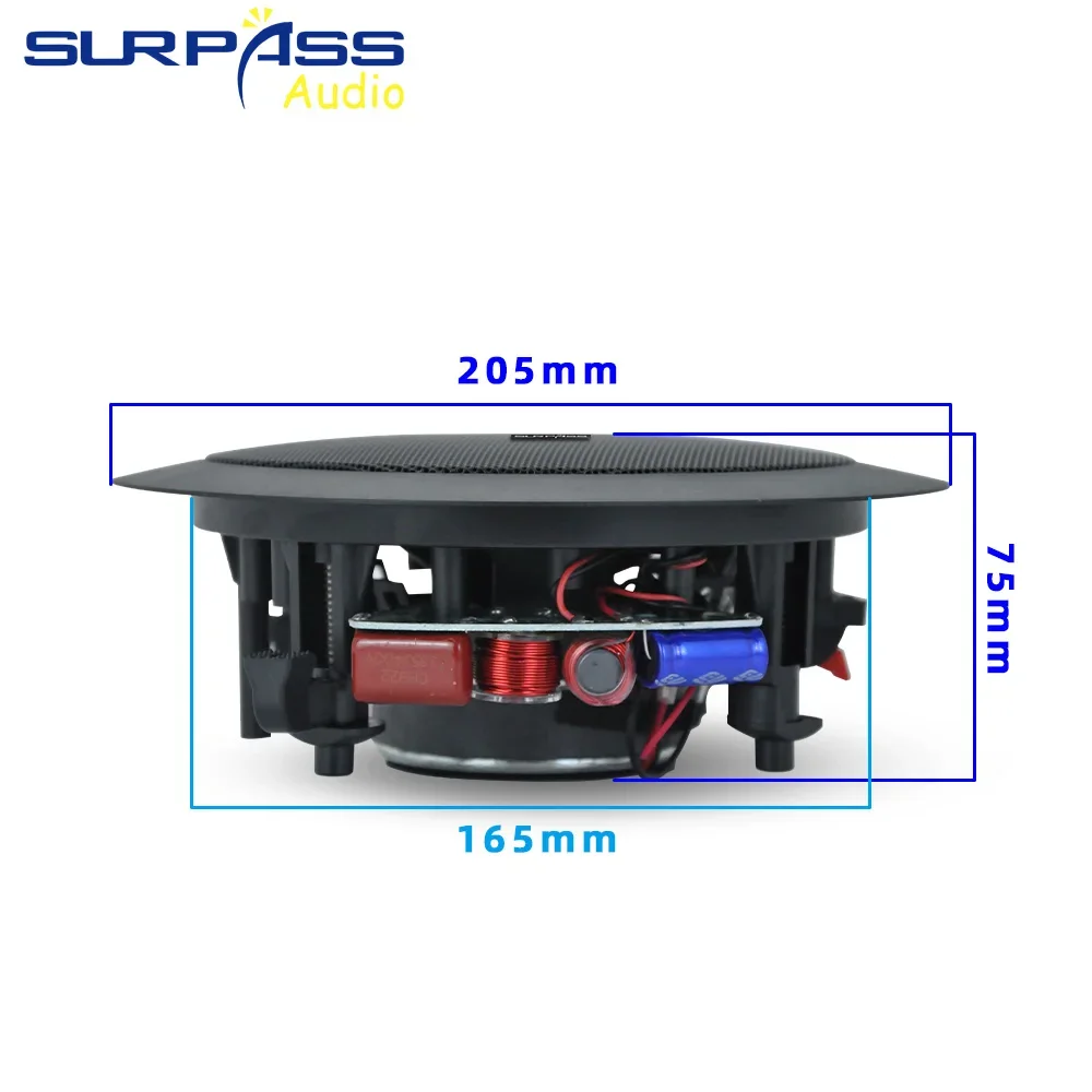 Sistema de home theater 5 Polegada 20w alto-falante coaxial teto material abs boa qualidade som alto-falante música para sala estar quarto