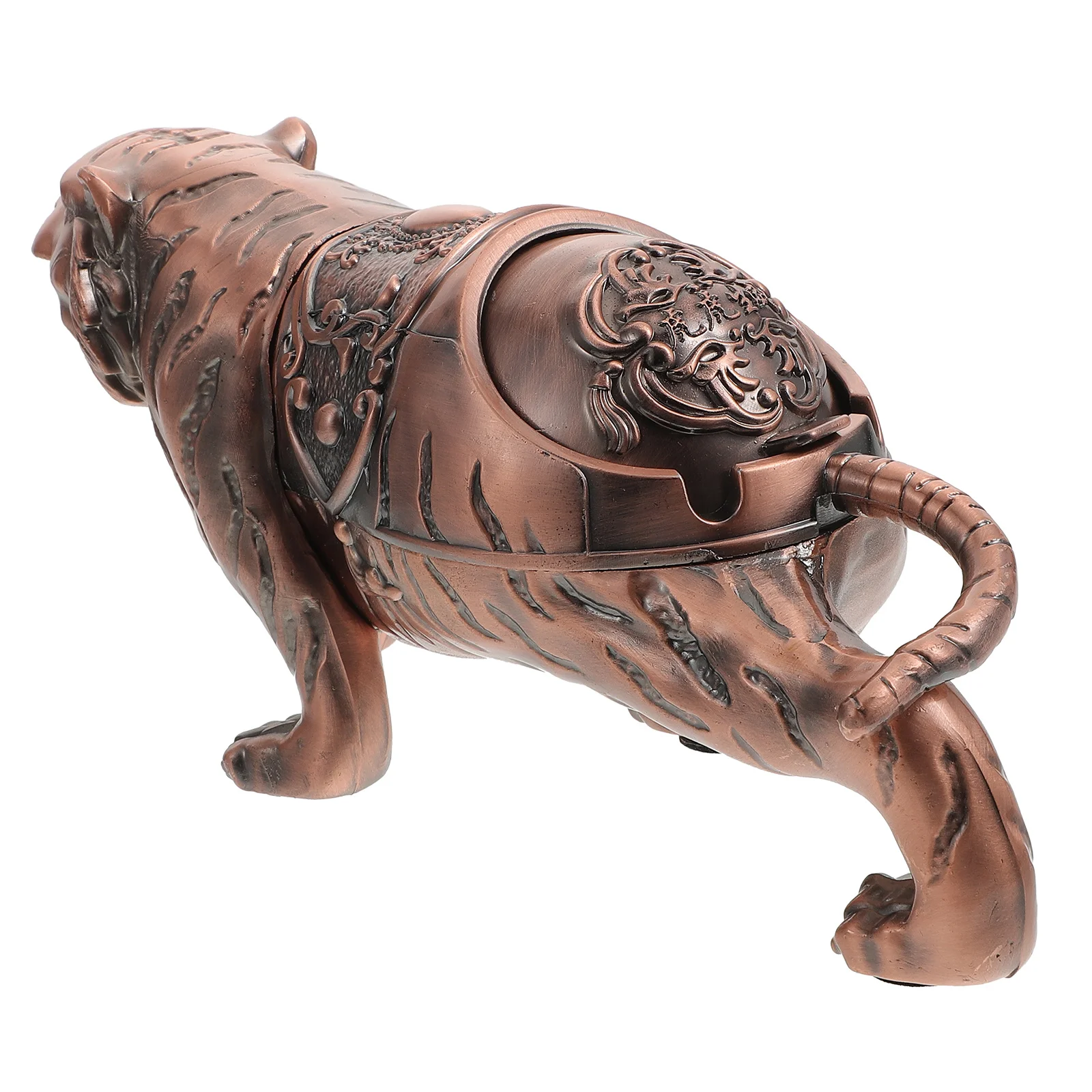 

Tiger Ashtray with Lid ing Cigarette Lidded Container Coffee Table Animal Shaped Ornament Zinc Alloy Household Home