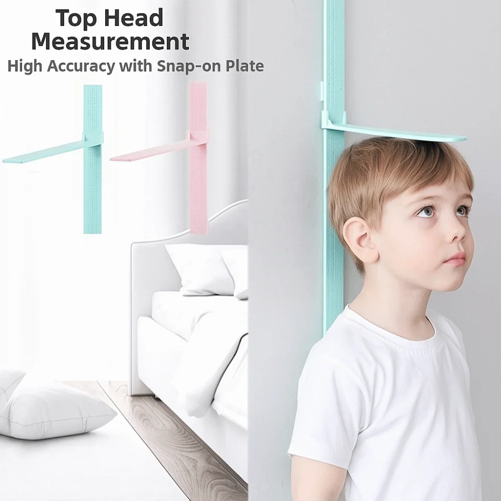

0-2M Kids Height Ruler Sliding Measuring Wall Sticker Baby Growth Chart Easy to Install Foldable Height Measurement Guage Meter